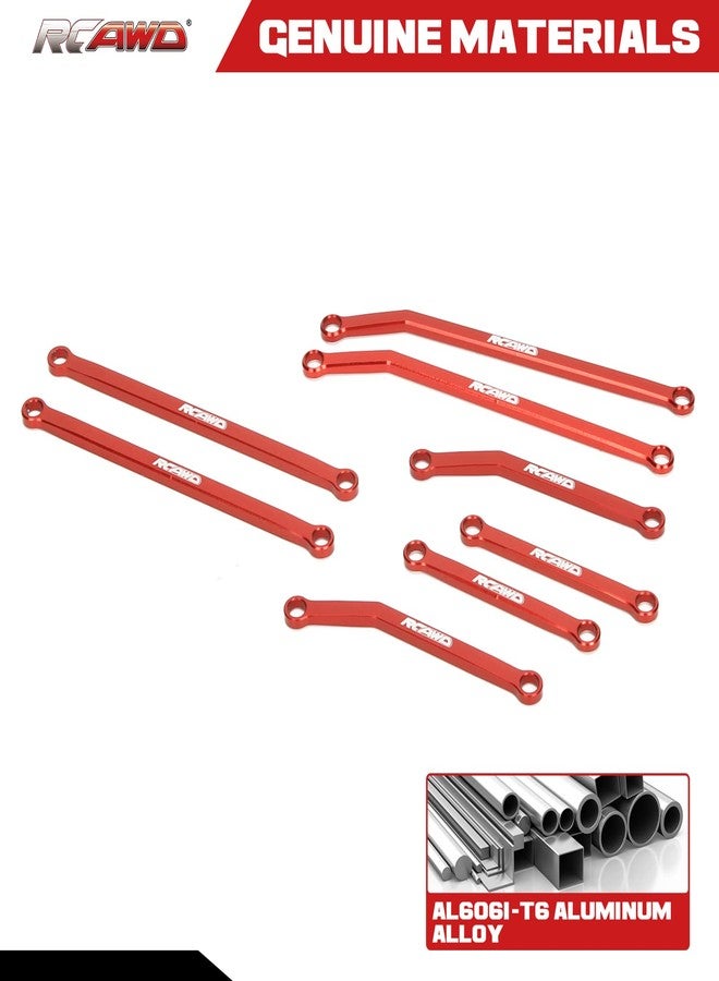 RCAWD Aluminum Alloy 50mm 78mm 70mm 39mm Linkage Toe Link Tie Rod Set for Axial 1-24 Scx24 Jeep Jt Gladiator Crawlers Hops Up Parts(Red) - Image 3